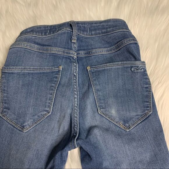 TEEN'S Hollister distressed blue jeans, pre-teen, W23 L28 - Picture 5 of 9